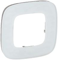 Рамка универсальная Legrand Valena Allure 1-м. глянцевое стекло белый картинка